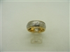 18k two tones white and yellow gold Valentino Di Leonardo rotating woman ring