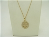 14k yellow gold Star of David necklace cubic zircon