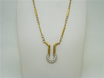 Beautiful 14k yellow gold diamond necklace pendant