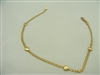 14k Yellow Gold Tiny Heart Ankle Bracelet