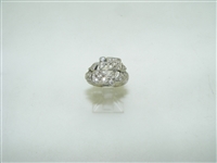 vintage 14k white gold designed diamond ring