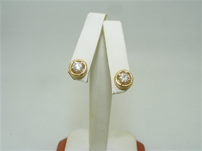 14k yellow gold diamond earrings