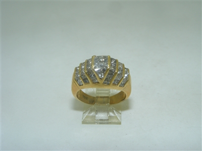 Designer Diamond 18k Yellow Gold Ring