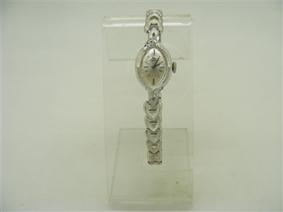 14k white gold vintage ladies Omega watch