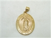 Our Lady Of Guadalupe Pray For Us Yellow Gold Pendant