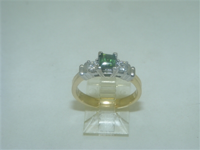 Beautiful Diamond and Natural Tourmaline ring