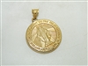 Saint Mary 14k Yellow Gold Pendant