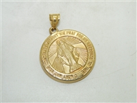 Saint Mary 14k Yellow Gold Pendant
