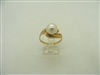 14k yellow gold white culture pearl