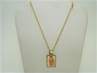 14k yellow gold Saint Guadalupe necklace