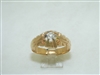 Vintage Mens 18k Yellow Gold Single Diamond ring