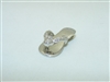 14k White Gold Sandal Pendant Charm