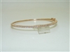 14k Rose Gold Diamond Bangle