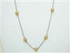 14k Yellow Gold Necklace Ball Necklace