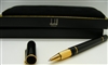 Alfred Dunhill Sidecar Black Resin Gold Plated Roller Ball Pen.
