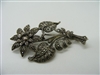 Vintage 1945 Marcasite Flower Pin (925 Sterling Silver)