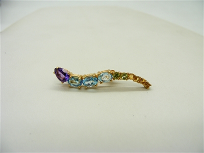 Multi color Stone Pin