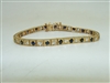 Gorgeous Yellow Gold Diamond And Sapphire Bracelet