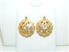 18k Yellow Gold Rose Diamond Earring