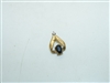 14k Yellow Gold Diamond And Sapphire Pendant