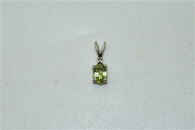 Peridot Diamond Pendant