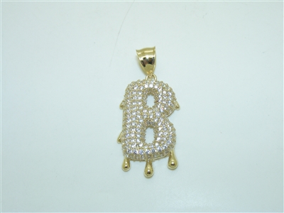 10k Yellow Gold Letter "B" pendant