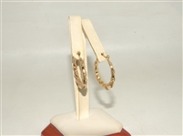 Ladies 14k Yellow Gold Hoop Earrings