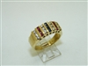 14k Yellow Gold Multi Gemstones Ring