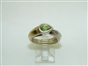 Silver and Gold Peridot Ring