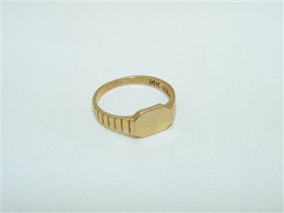 14k Yellow Gold Signet Baby Ring