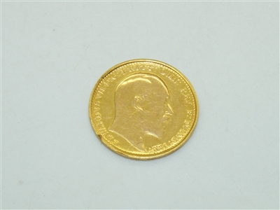United Kingdom Edward Vii Pound Gold Coin
