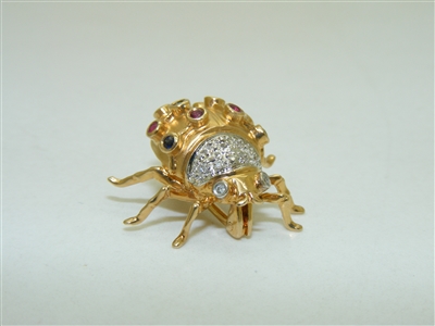 14k yellow Gold Insect Pin