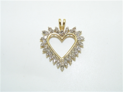 14k Yellow Gold Diamond Gorgeous Pendant