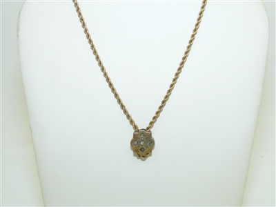 10k Yellow Gold Vintage Diamond and Necklace