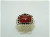 Carnelian Stone Silver Ring