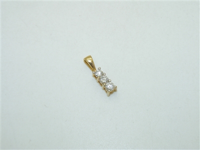 14k Yellow Gold Diamond Pendant