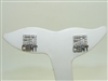 14k White Gold 50 Cent Earrings