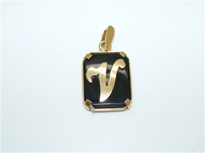 14k Yellow Gold "V" Pendant