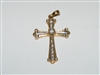 14k Yellow Cross Pendant