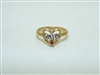 Yellow Gold Ruby Baby Ring/Pendant