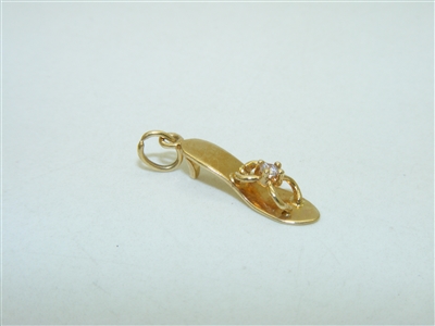 Ladies Heel 14k Yellow Gold Pendant