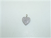 14k white Gold Heart Pendant