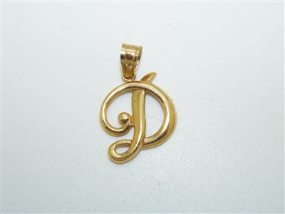 "D" Initial Pendant