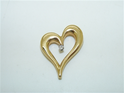 14k Yellow Gold Slide in Heart Pendant