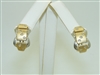 14k Multi Tone French Clip Earrings