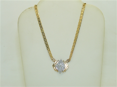 14k Yellow Gold Diamond Necklace
