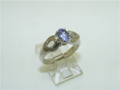 Oval Tanzanite Diamond Ring