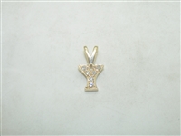 14k Yellow Gold Diamond "Y" Initial