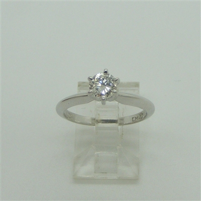 6 Prong Diamond Engagement Ring (14 K White Gold)