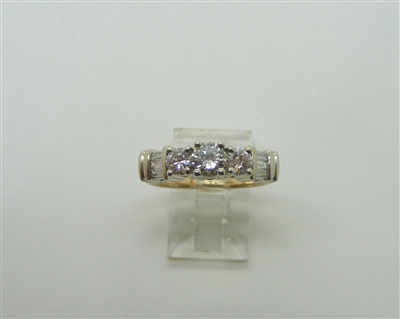 1.07 TCW 14 K Yellow Gold Diamond Anniversary Ring